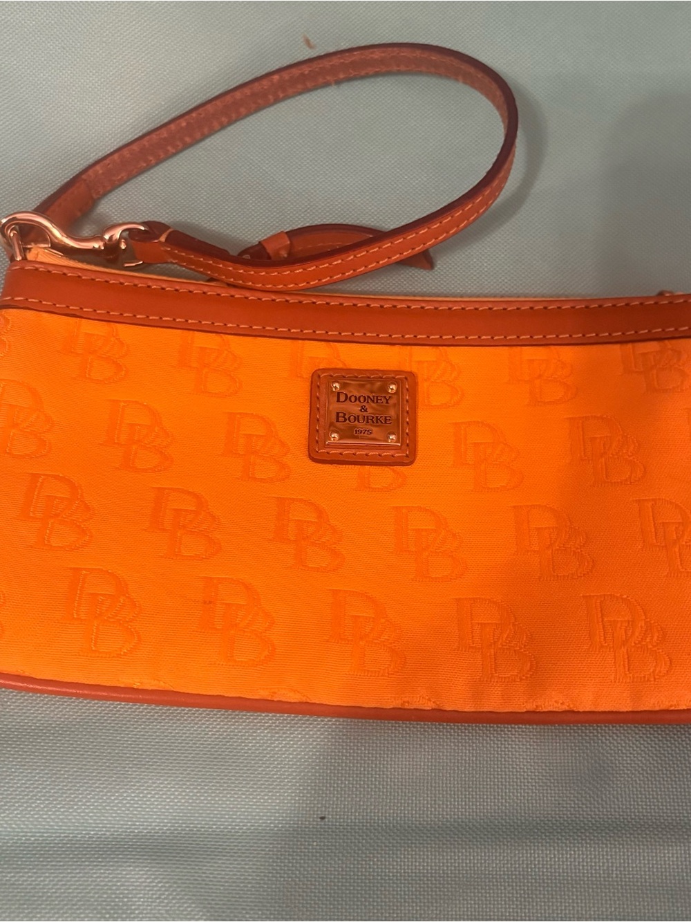 Dooney & Bourke Bright Yellow Logo Wristlet NWOT reg#K9244530